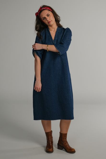 Main Image Clara darkblue denim dress