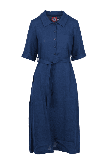 Main Image Pernilla linendress in navyblue