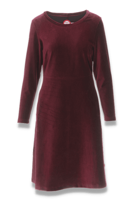 Main Image Anja burgundy basic dress in baby cord