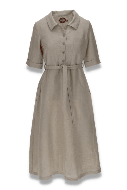 Main Image Pernilla linen dress in natural linen.