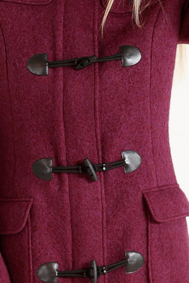 Idunn Duffel coat plum wool