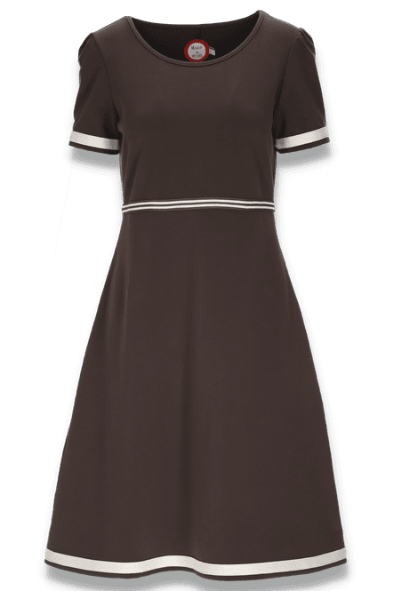 Main Image Pauline brown and ecru dress