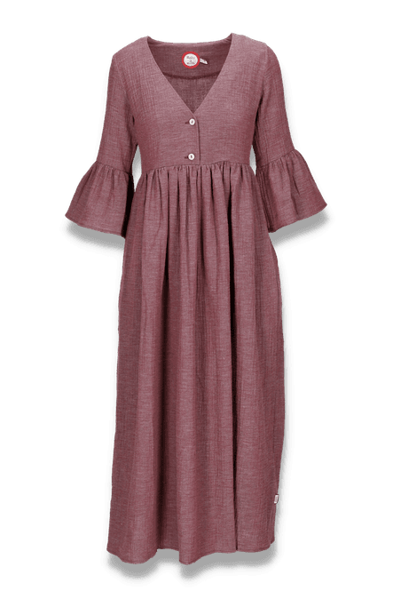 Main Image India berry melange boho chic dress