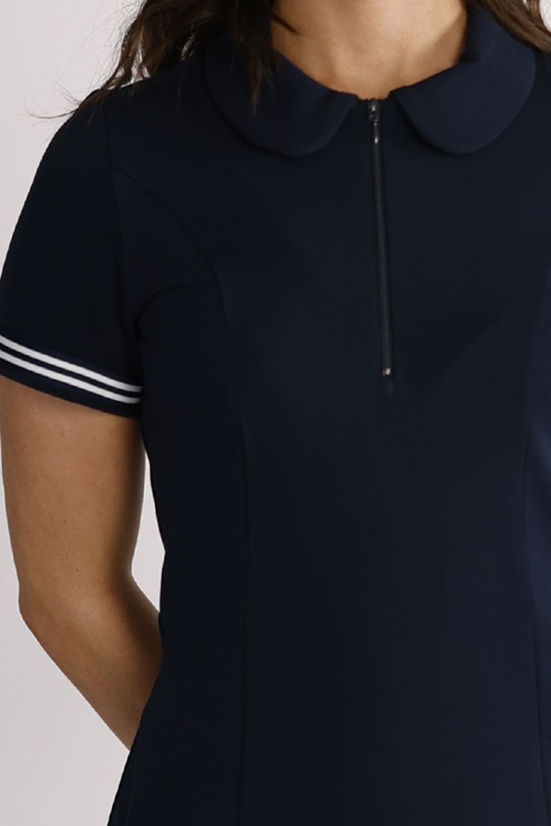 Eden navy blue and white dress