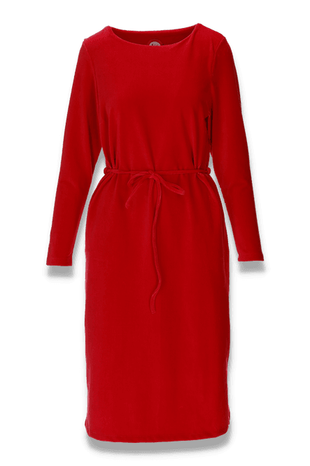 Main Image Chloe red dress in babycord 