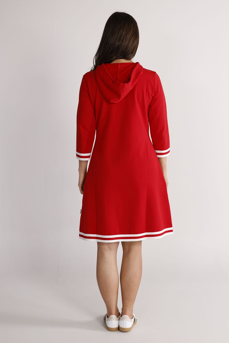 Dagny red and white dress