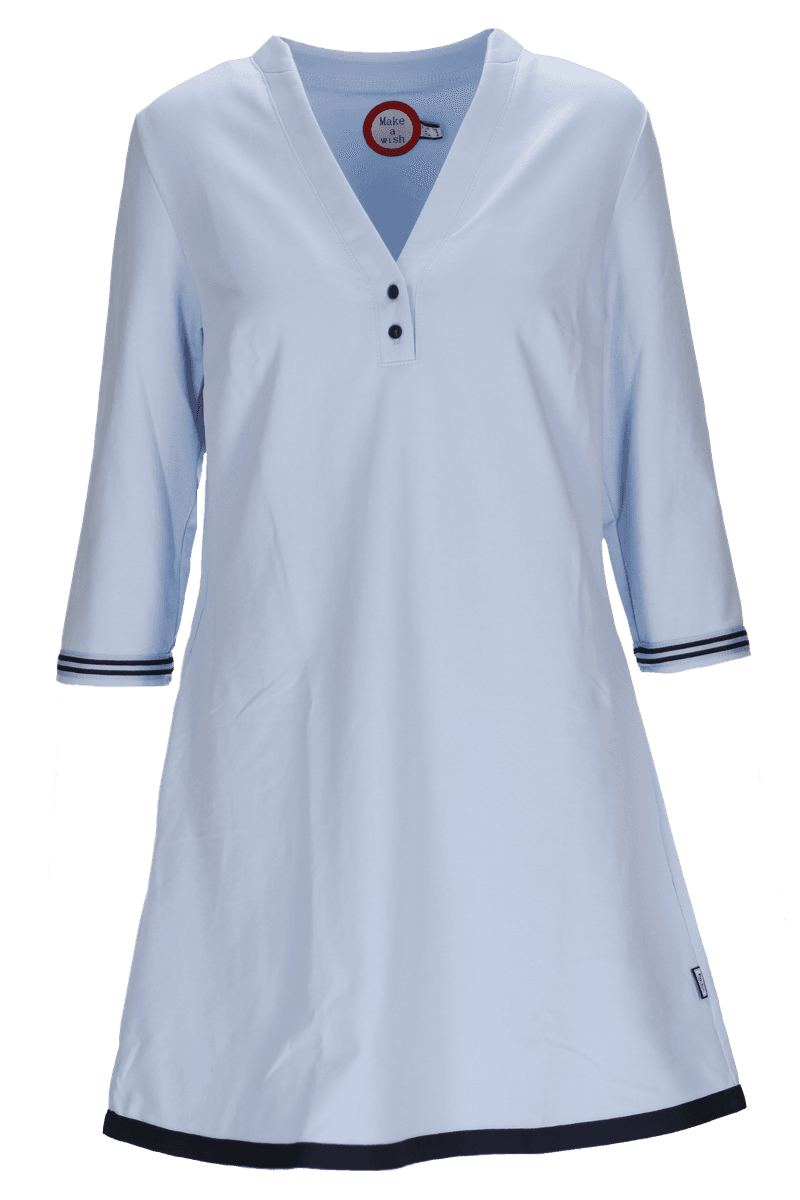 Lucy sky blue and navy blue dress