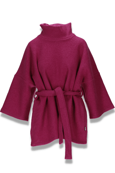 Main Image Hailey wool poncho in cerice