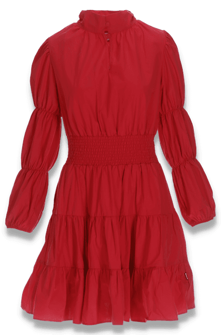 Main Image Angie red poplin dress