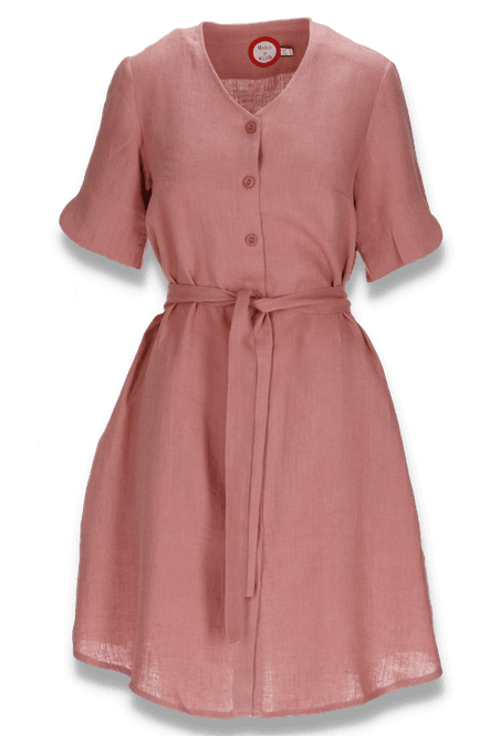 Main Image Alberte peach linen dress