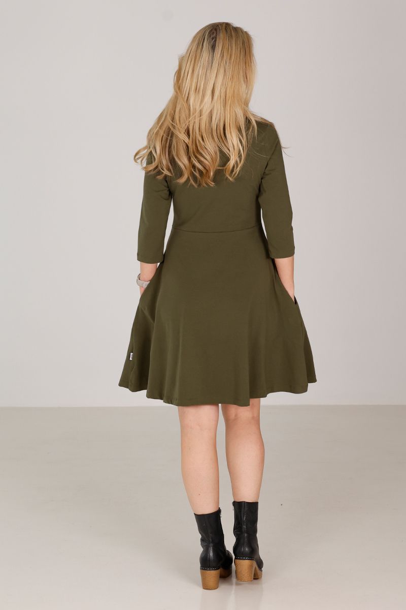 Aurora kaki basic dress
